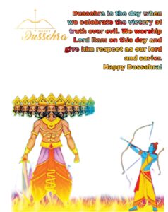 Happy Dussehra Wishes with white background